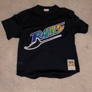 Wade Boggs Tampa Bay Devil Rays BP Mitchell & Ness jersey. 44(Large)